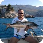 Рыбалка в Эгейском море на побережье Салоник и острова Санторини